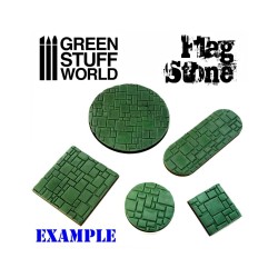 Green stuff world : Rouleau Texturé - Flagstone - Chaussée de Dalles