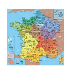 Puzzle en bois France - Départements - 100 Pcs