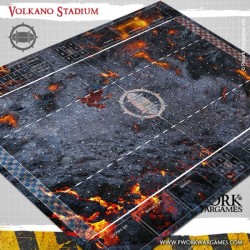 PWork : Blood Bowl - Volkano Stadium - 73x92cm Néoprène