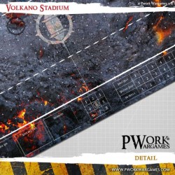 PWork : Blood Bowl - Volkano Stadium - 73x92cm Néoprène