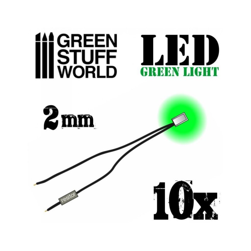 Lumières LED Vertes - 2mm