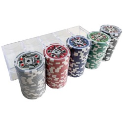 Poker - Coffret Cristal, 100 Jetons 11,5 g