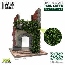 Green Stuff World : Feuillage lierre miniature - Bouleau vert foncé - Large
