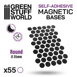 Green stuff world : Magnetic Precut Sizes - Adhesive Round 25 mm
