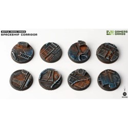 Gamers Grass : Spaceship Corridor Bases, Round 32mm (x8)