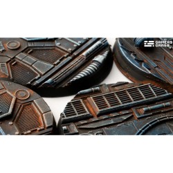 Gamers grass : Spaceship Corridor Bases, Round 50mm (x3)