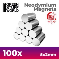 Green stuff world : aimants néodymes 5x2mm - 100 units (n52)