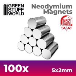 Green stuff world : aimants néodymes 3x2mm - 100 units (n52)