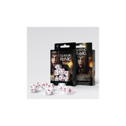 Classic Runic Dice Set - Blanc/Rouge