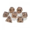 Set de 7 Dés - Miniatures - Beige