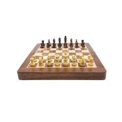 Jeu d'échecs pliable 40 cm en Acacia n°4