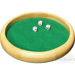 Piste de Des - Bois Naturel - 29 cm - Macajou