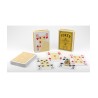 Jeu de 54 cartes Poker 100% pvc 4 index Jumbo "LOTUS" dos Jaune