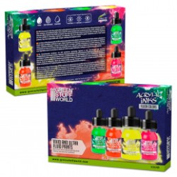 Green stuff world : Set d'encres acryliques - Fluor (x4)