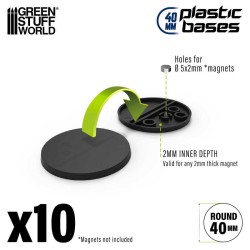 Green stuff world : Socles Plastiques Ronds 40mm