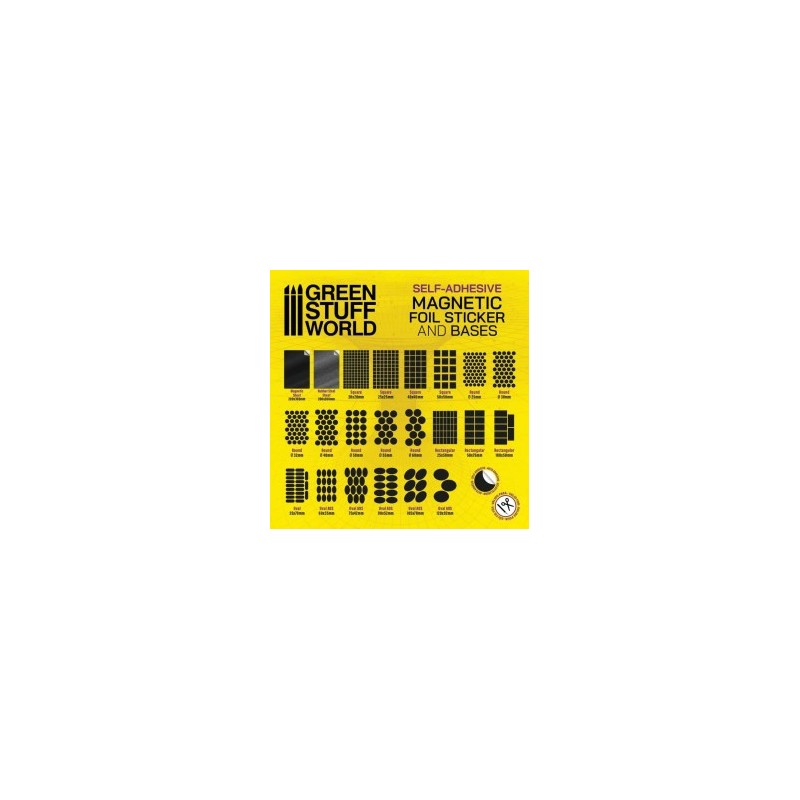 Green stuff world : Magnetic Precut Sizes Adhesive round 50 mm