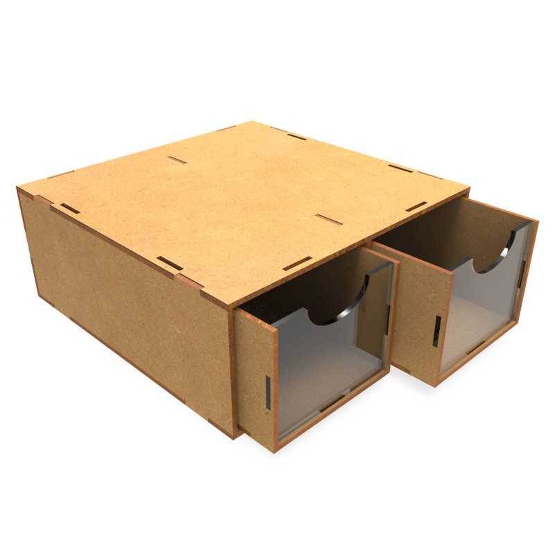 GSW : Ensemble modulaire 2x tiroirs MDF