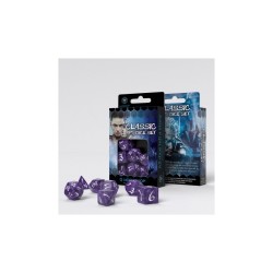 🎲 Set de Dés JDR Classique - Lavande & Blanc (7)