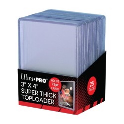 🃏 UP - Toploader Épais 75PT 3" x 4" (25 pièces)