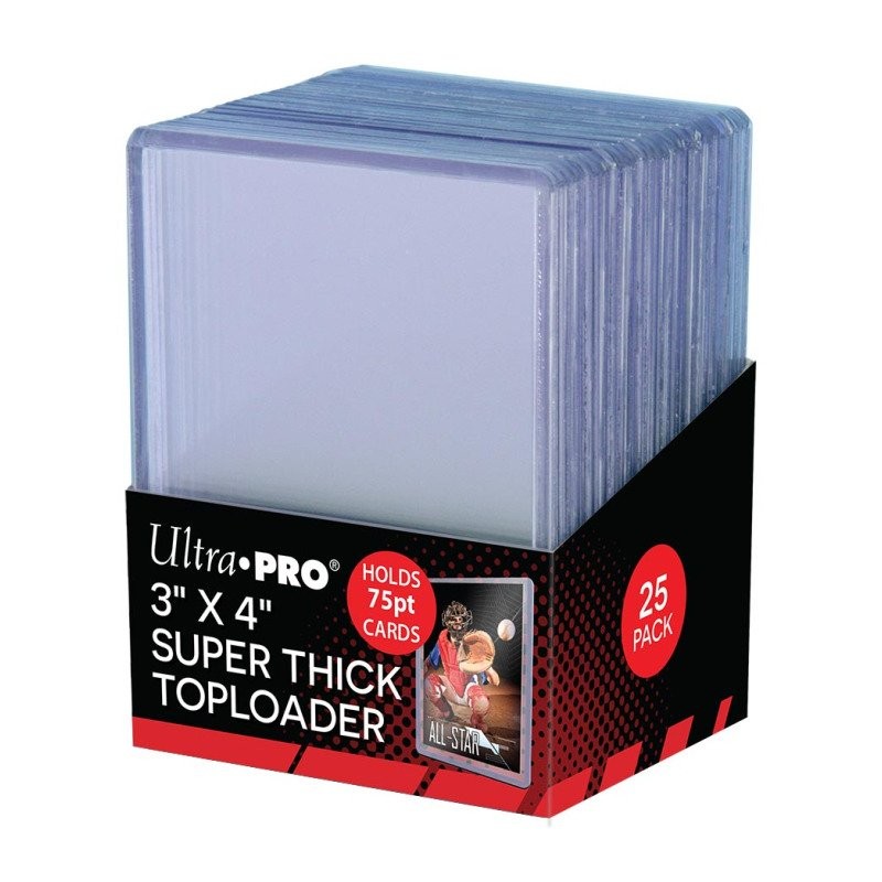 🃏 UP - Toploader Épais 75PT 3" x 4" (25 pièces)