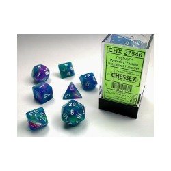 🎲 Set de 7 dés Chessex – Festive Waterlily