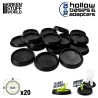⚫ Socles en plastique noir avec CREUX 32mm (x20)