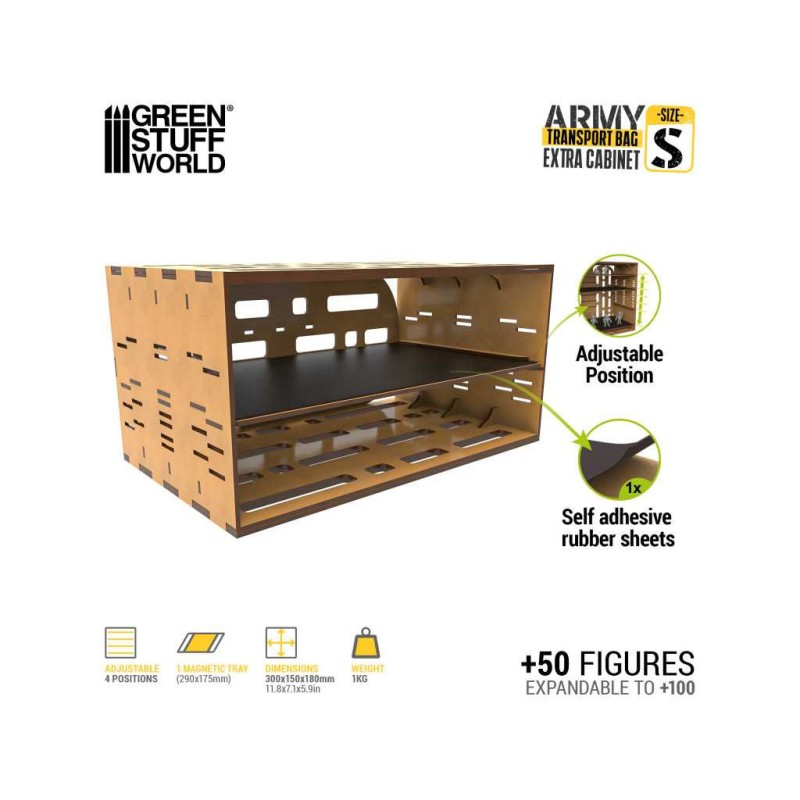 Organisateur supplémentaire pour Petite Mallette de Transport pour Figurines