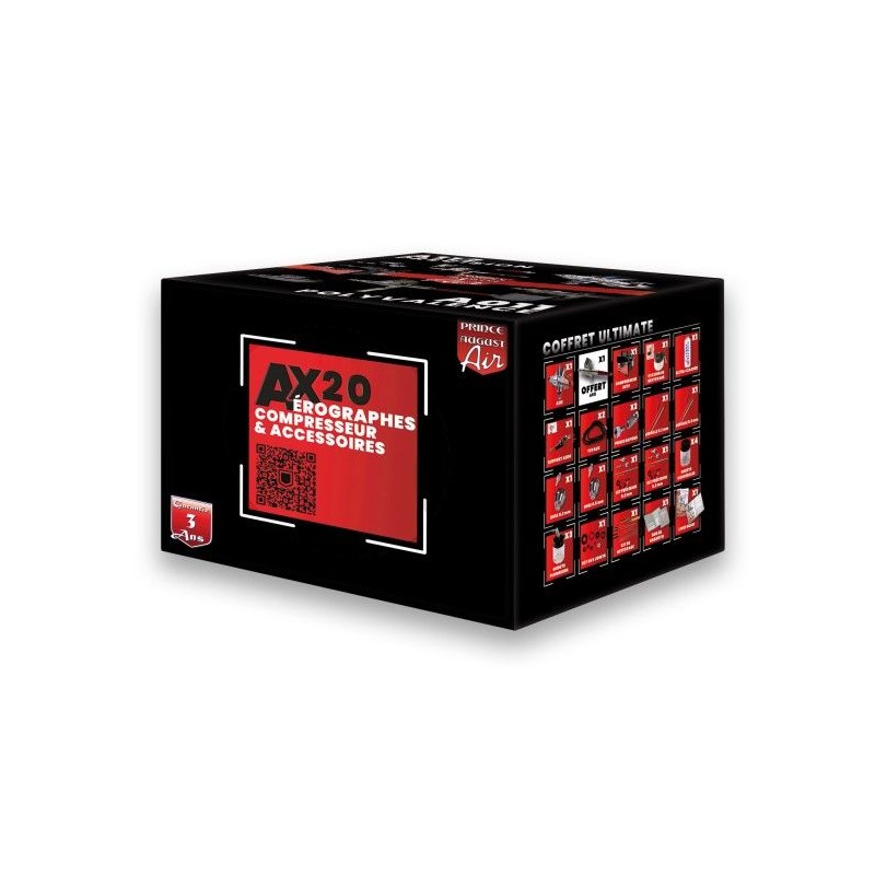 Prince August Kit aérographe Ultimate - coffret complet AX20