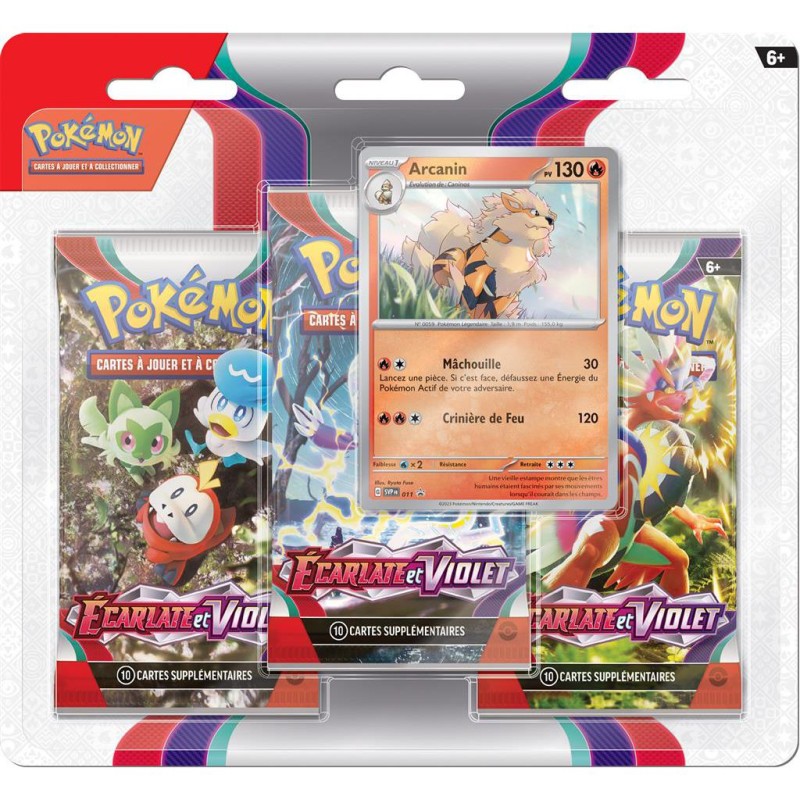Pokémon EV01: Pack 3 boosters Ecarlate et Violet