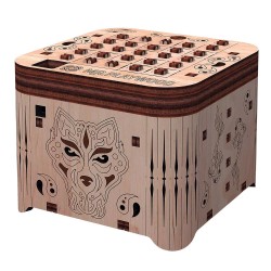 Boite à secrets Tigre Modèle 3D mobile en bois