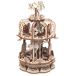 Carrousel Petit Modèle Maquette 3D Mobile En Bois