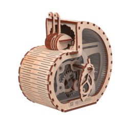 Escargot S Tirelire Maquette 3D Mobile En Bois