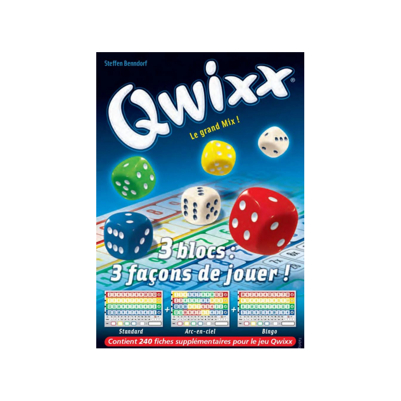 Qwixx - Recharge Bloc De Score (3X80 Fiches)