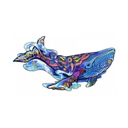 Rainbow Wooden Puzzle Baleine 101 Pcs