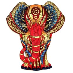 Rainbow Wooden Puzzle Elephant 120 Pcs