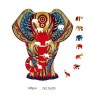 Rainbow Wooden Puzzle Elephant 120 Pcs