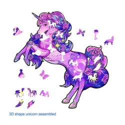 Rainbow Wooden Puzzle Licorne 110 Pcs