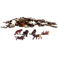 Rainbow Wooden Puzzle Lion 121 Pcs