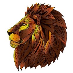 Rainbow Wooden Puzzle Lion 121 Pcs