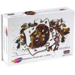 Rainbow Wooden Puzzle Lion 121 Pcs