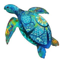 Rainbow Wooden Puzzle Tortue 125 Pcs