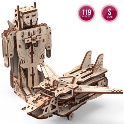 Robot-Avion Modèle 3D Mobile En Bois