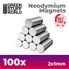GSW : Aimants Neodymes 2x1 mm - 100 units N52