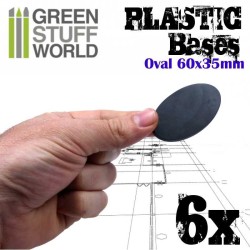 Green stuff world : Socle Plastique 60x35 mm AOS x6