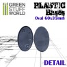 Green stuff world : Socle Plastique 60x35 mm AOS x6