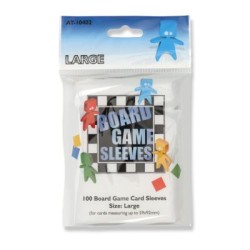100 Board Game Sleeves : Clear Large 59x92mm