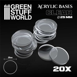 Green stuff world : Socles Acryliques Transparents 25 mm x20