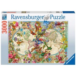 Puzzle 3000 p - Carte de la Flore et de la Faune