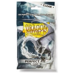 100 Dragon Shield Perfect Fit : Clear/Clear