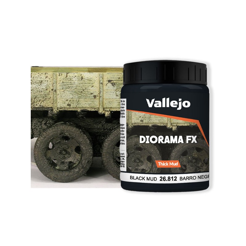 VALLEJO - Diorama FX - 26812 - Black Thick Mud - Boue épaisse Noire